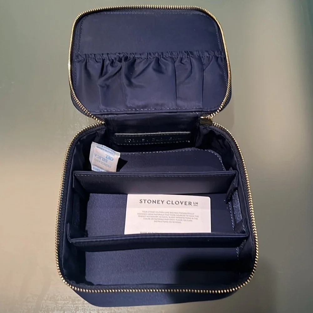 Stony Clover Lane iridescent navy jewelry box new